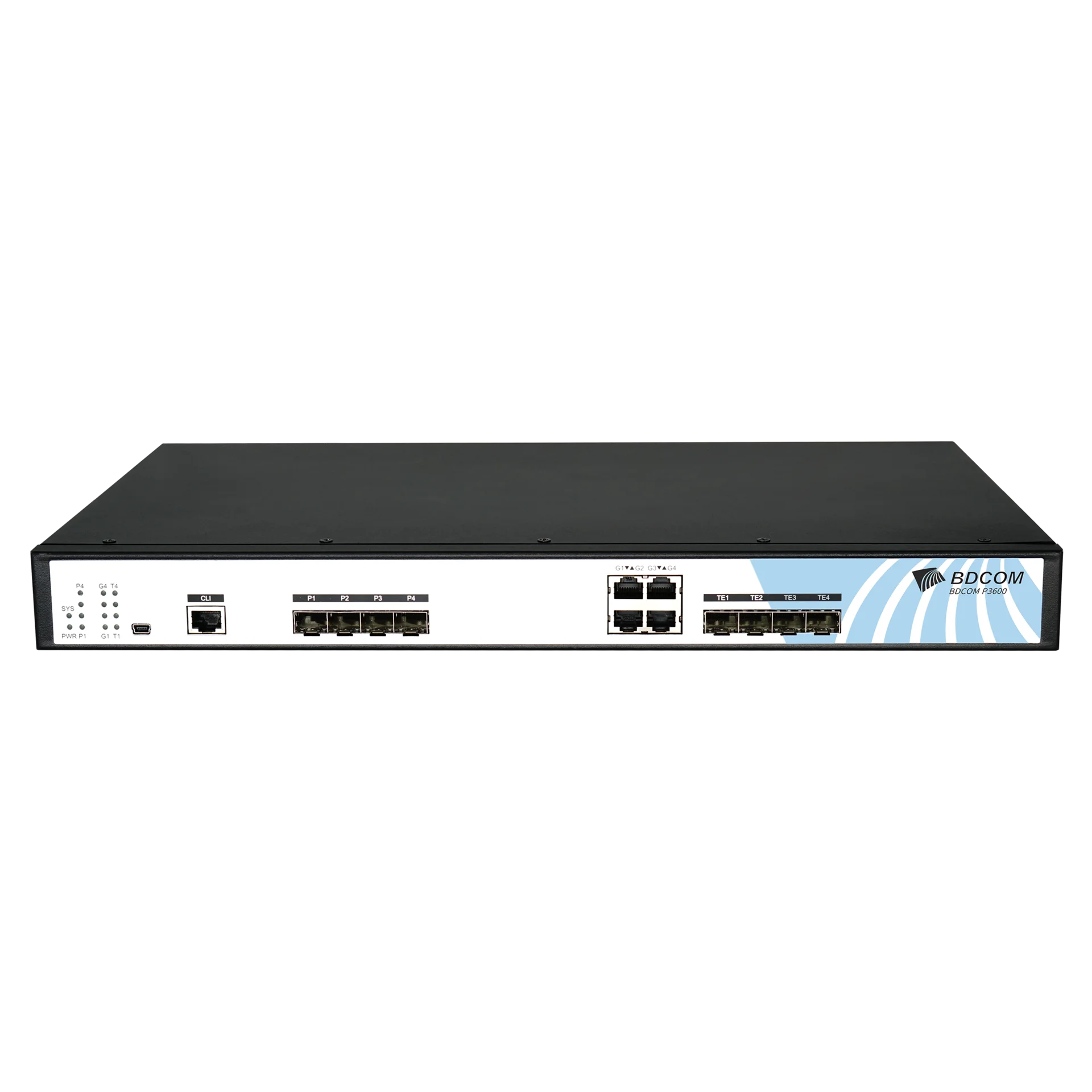 OLT BDCOM P3600-04-2AC, 4xGEPON, 2xSFP+, 2xRJ-45, 2 БП AC
