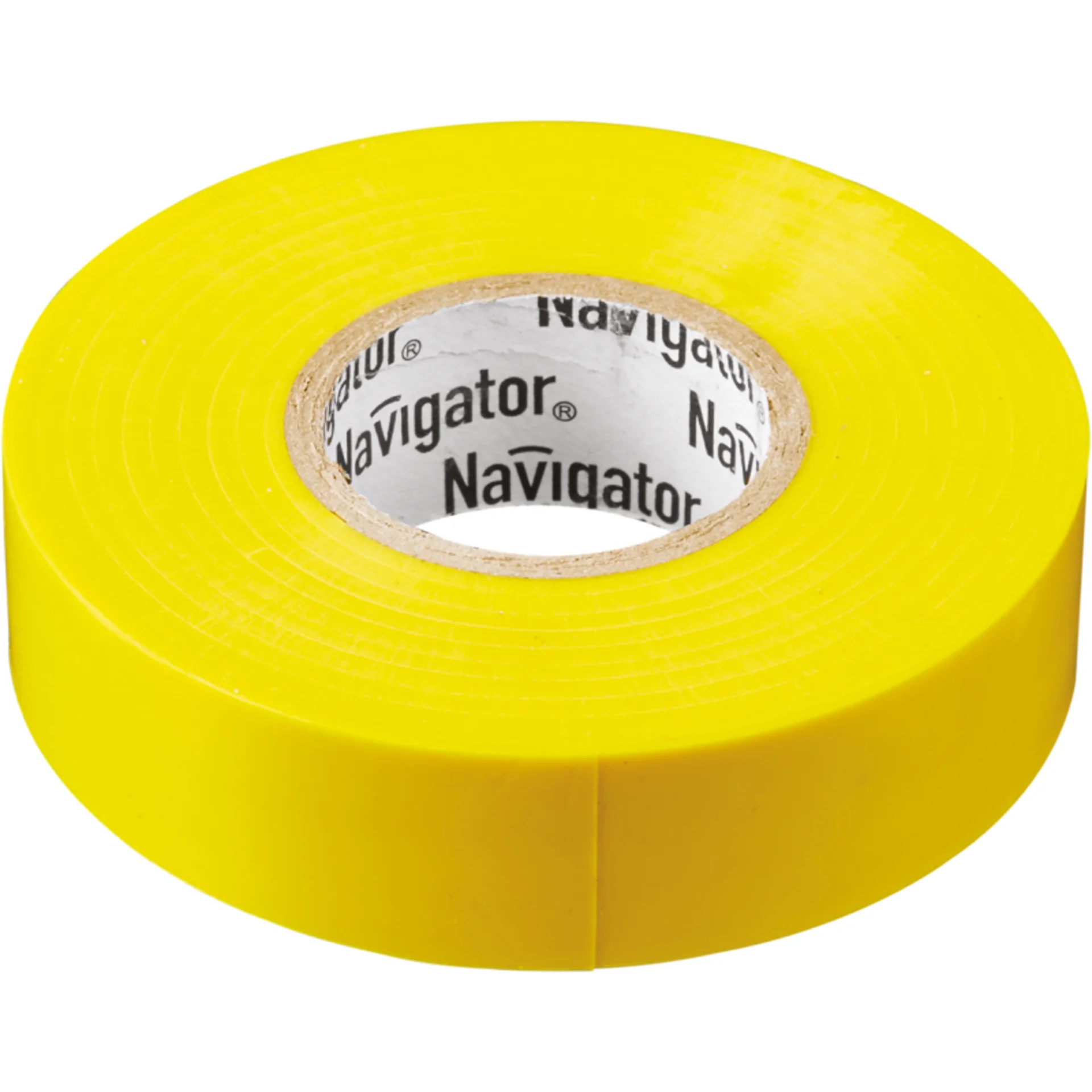 Изолента Navigator 71112, ПВХ, 19мм×20м, желтая
