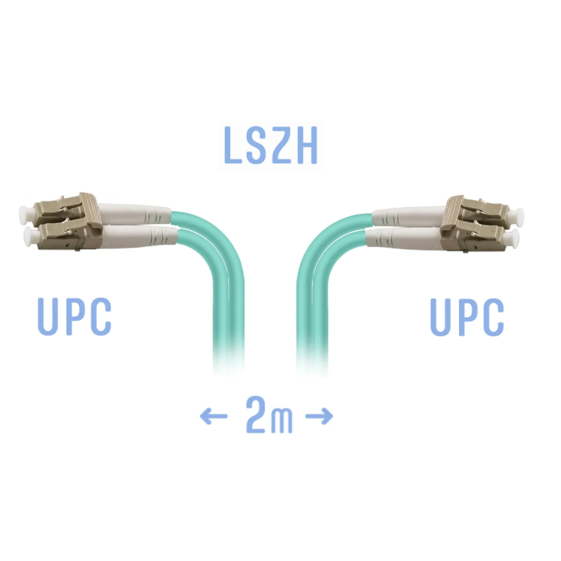 Патч-корд оптический B-OptiX BO-PC-LC/UPC-MM-DPX-2m, LC/UPC, OM3, Duplex, 2 м