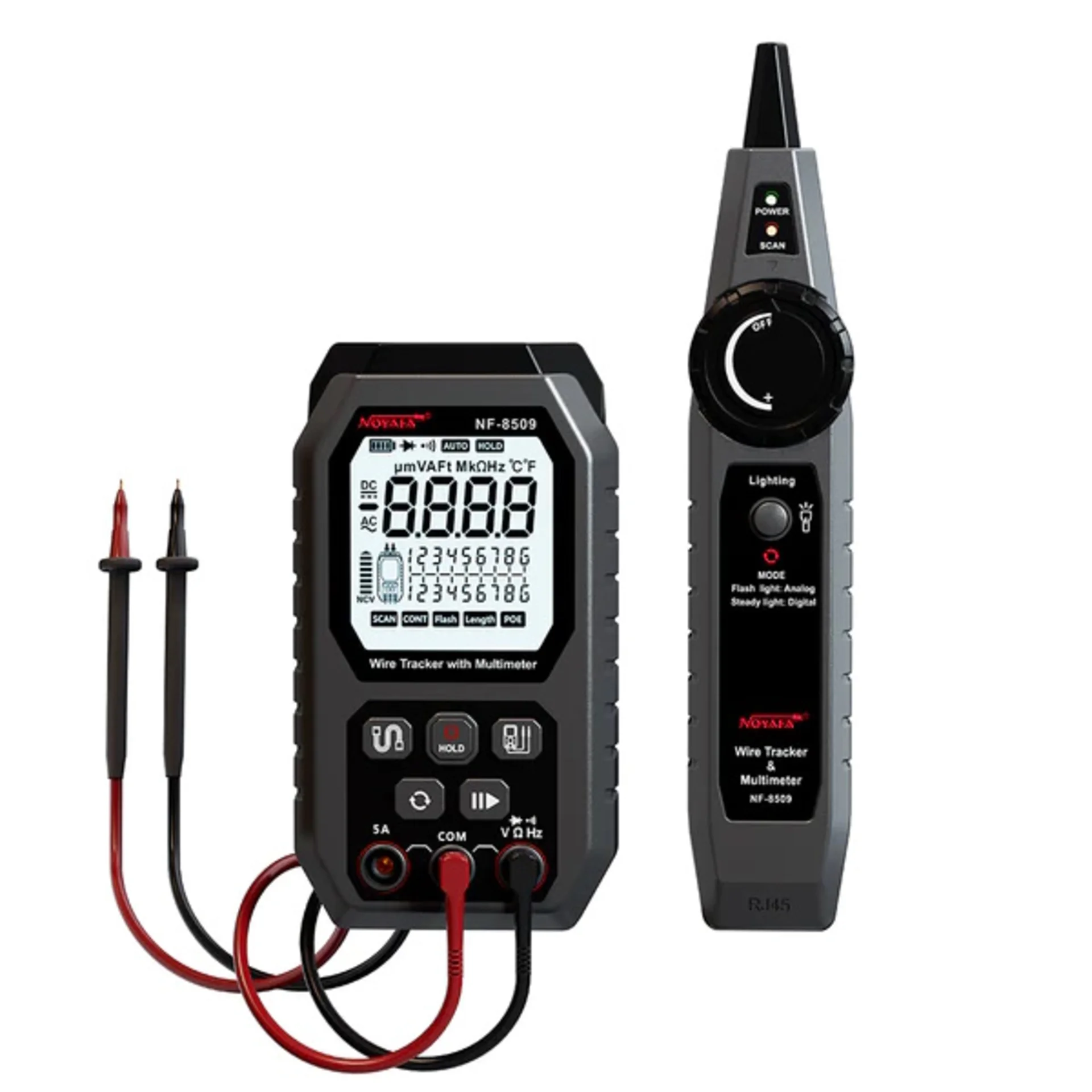Кабельный тестер Noyafa NF-8509, PoE, RJ-45