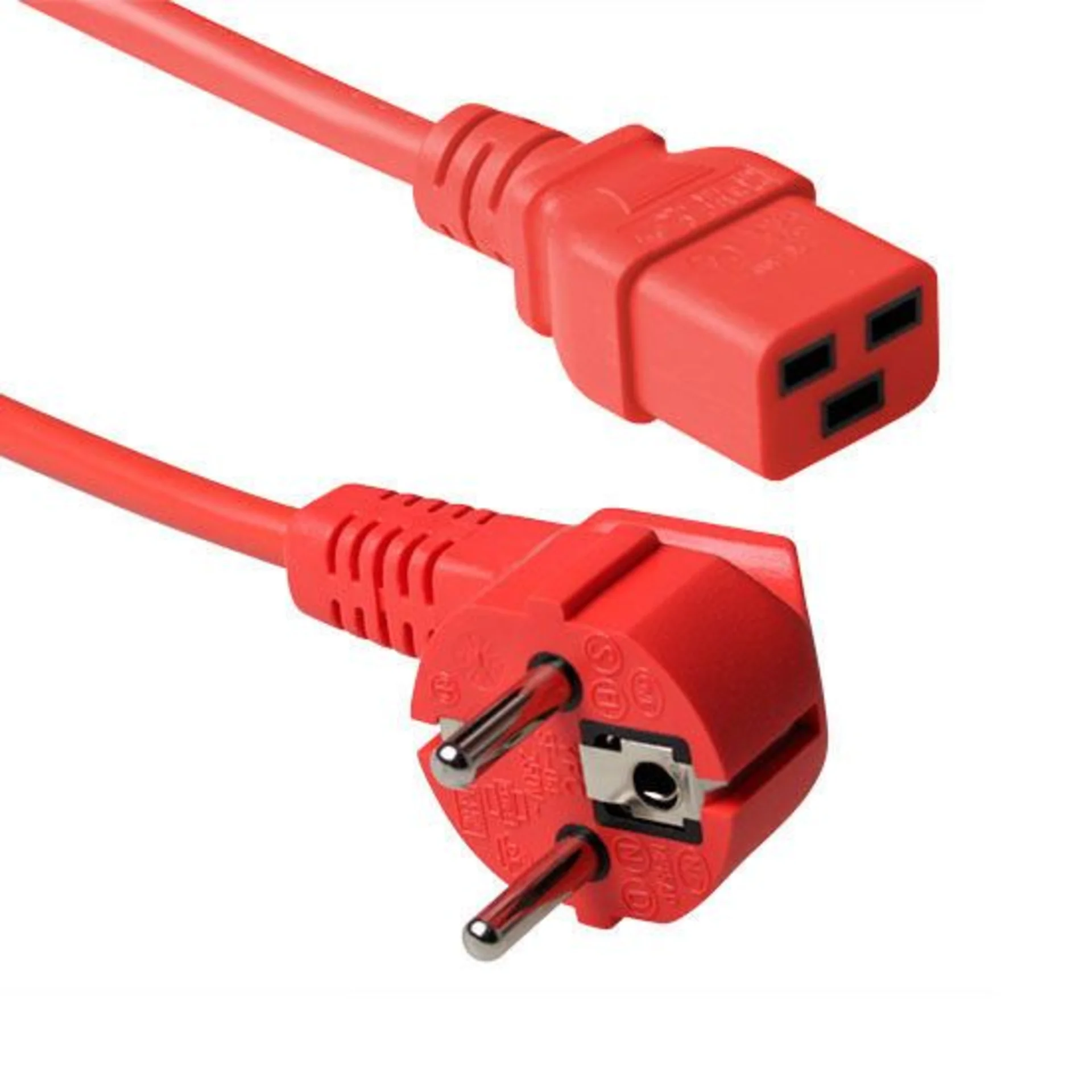Кабель питания Power cube PC-SH-C19-16A-1.8-R, Schuko — IEC 320 C19, 16 А, 1,8 м