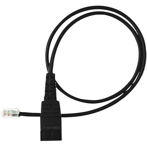 Шнур Jabra 8800-00-01, QD — RJ10, прямой, 0.5 м, черный