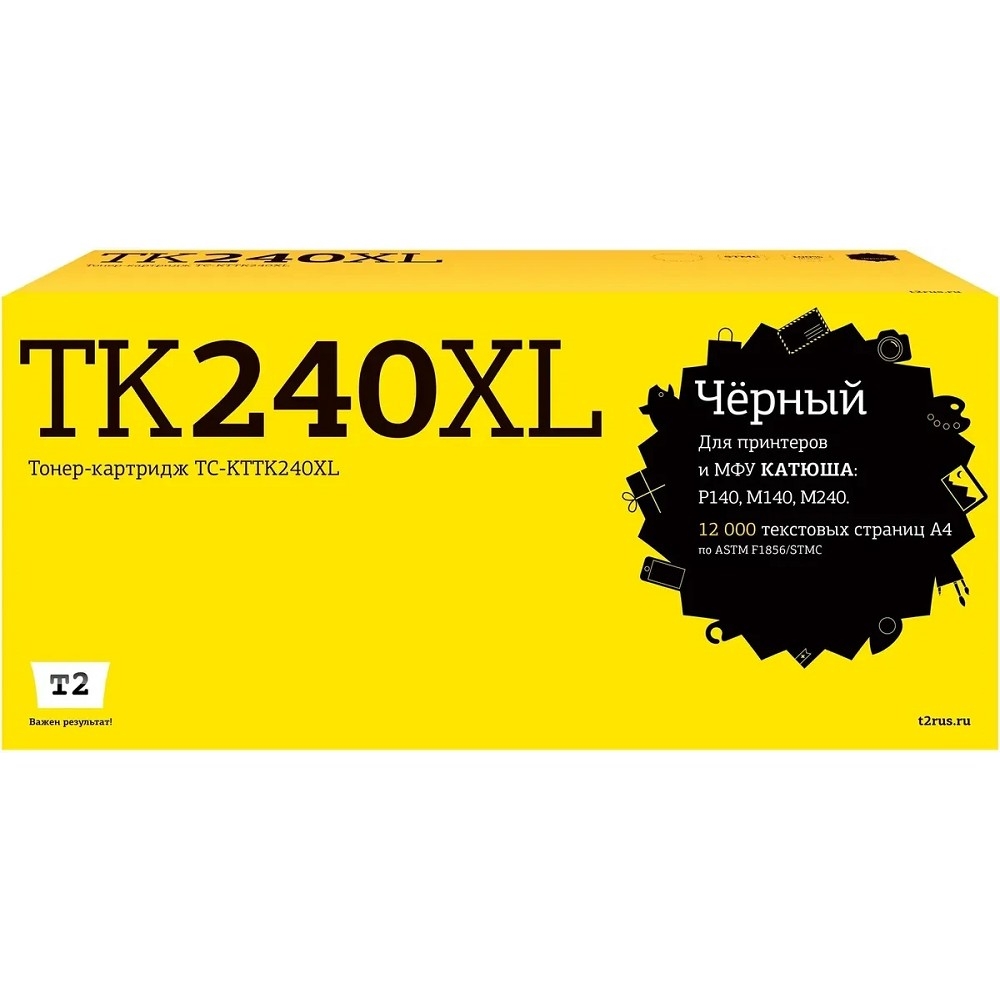 Картридж T2 TC-KTTK240XL, черный, для Катюша P140/M140/M240, 12000 страниц, с чипом