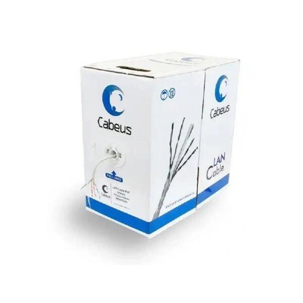 Кабель витая пара Cabeus UTP-4P-Cat.5e-SOLID-LSZH-GY-LIGHT, UTP, Cat.5e, 305м