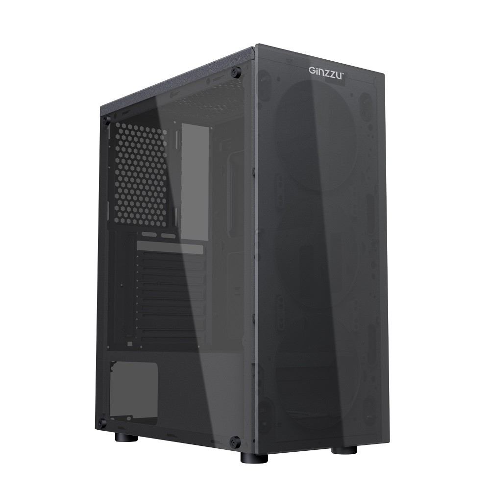 Корпус Ginzzu SL190, ATX, Micro-ATX, сталь, чёрный