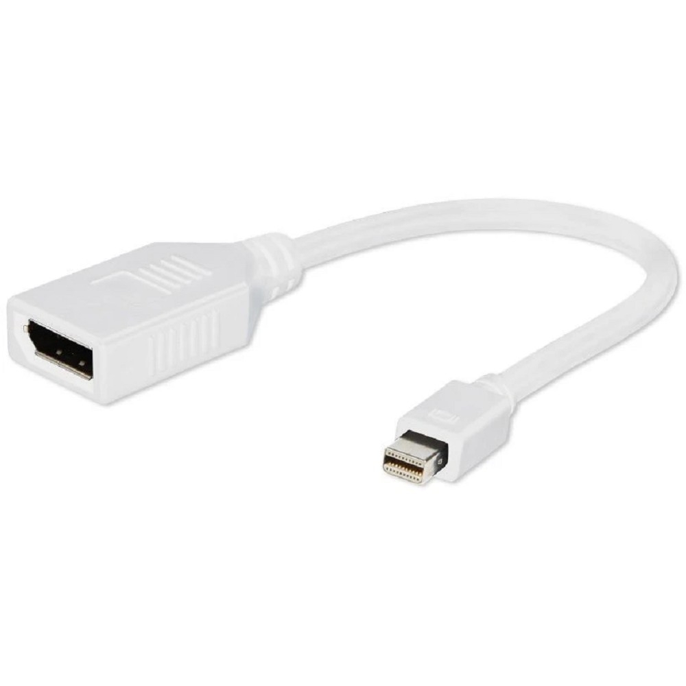 Переходник Gembird A-mDPM-DPF-001-W, mini DisplayPort — DisplayPort, 20M/20F, 16 см, белый