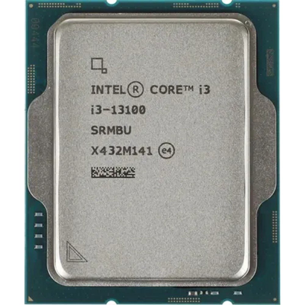 Процессор Intel Core i3-13100, LGA 1700, 4 ядра/8 потоков, 3.4–4.5 ГГц, 12 МБ, OEM