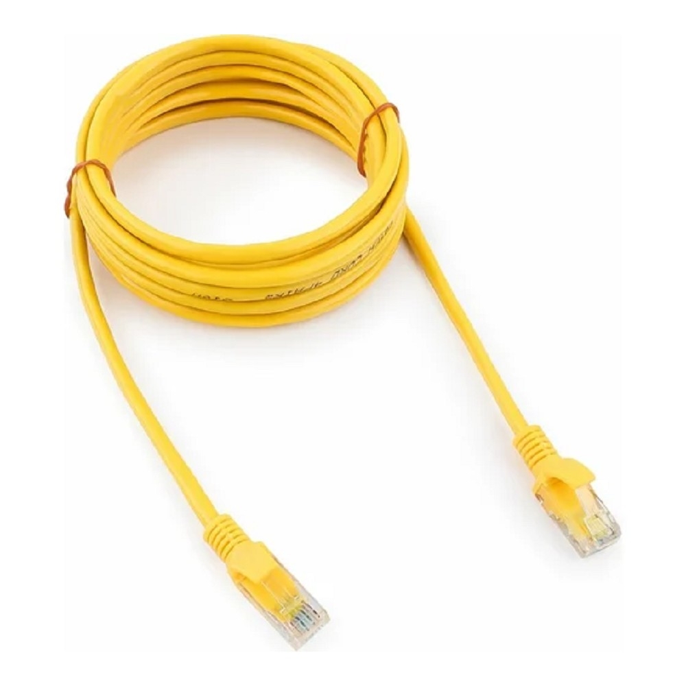 Патч-корд Cablexpert PP12-3M/Y, UTP кат.5e, 3 м, многожильный, жёлтый