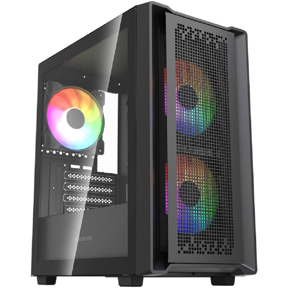 Корпус Powercase Mistral SM04 ARGB, mATX, 3×120 мм ARGB PWM