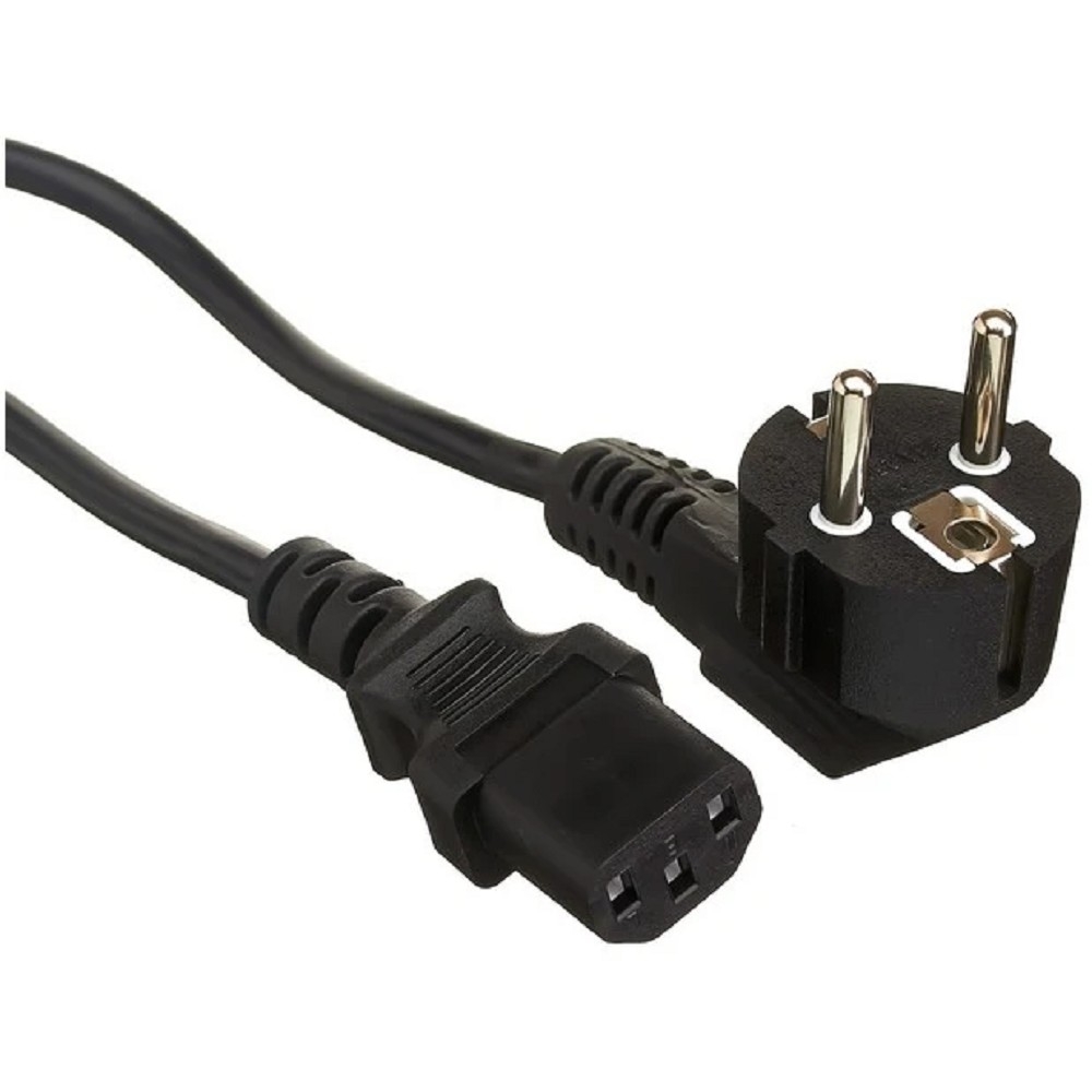 Кабель питания ExeGate EX297778RUS, Schuko–IEC320-C13, 3×0.5 мм², 6 А, 1 м
