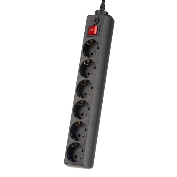 Сетевой фильтр Perfeo POWER+ PF_A4670, 6 розеток, 1.8 м, 10 А, 2300 Вт