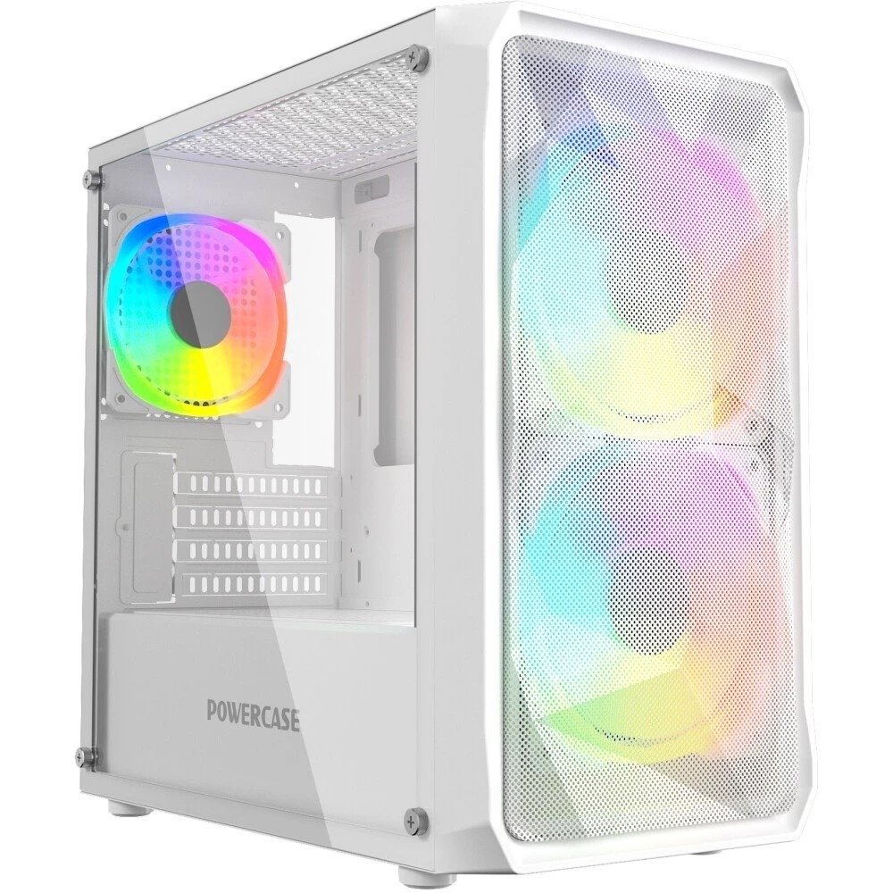 Корпус ПК Powercase CMMAW-A3, mATX, TG, белый