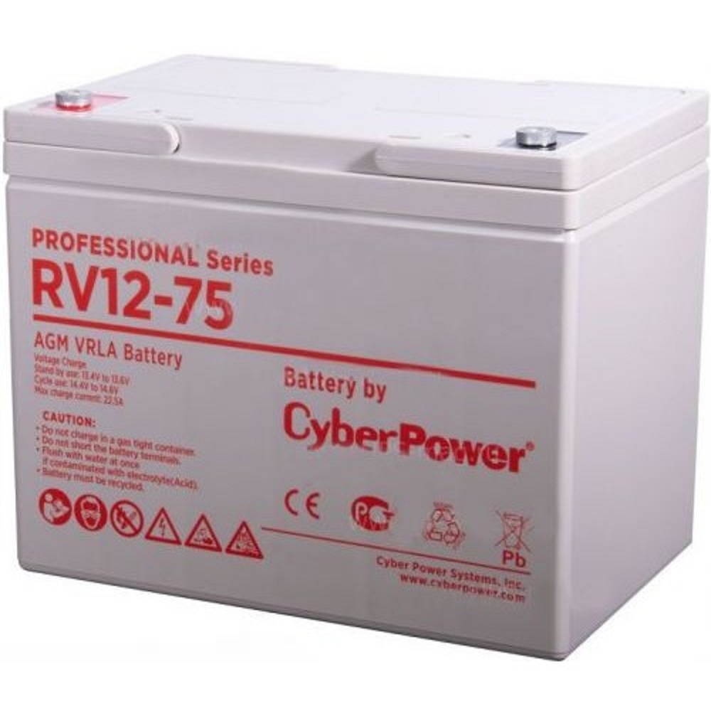 Аккумулятор CyberPower RV 12-75, 12В, 75Ач, AGM