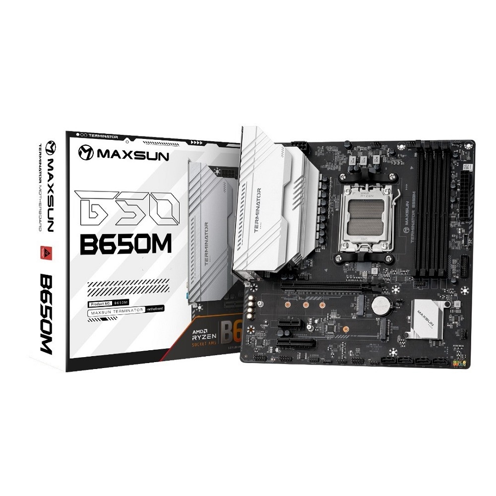 Материнская плата Maxsun MS-Terminator B650M, AM5, AMD B650, 4×DDR5, microATX