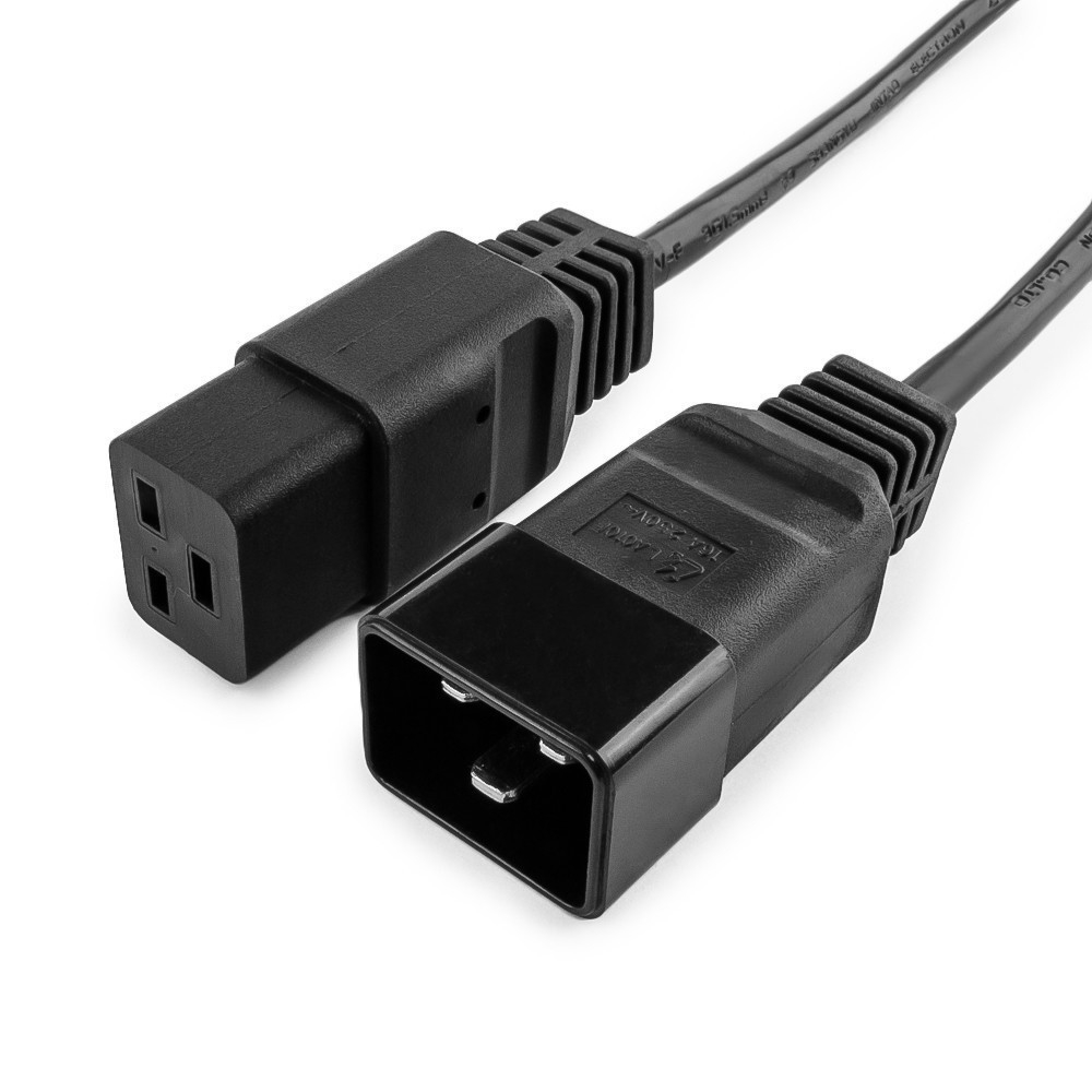 Кабель питания Cablexpert PC-189-C19, C19–C20, 16 А, 1.5 м, с заземлением
