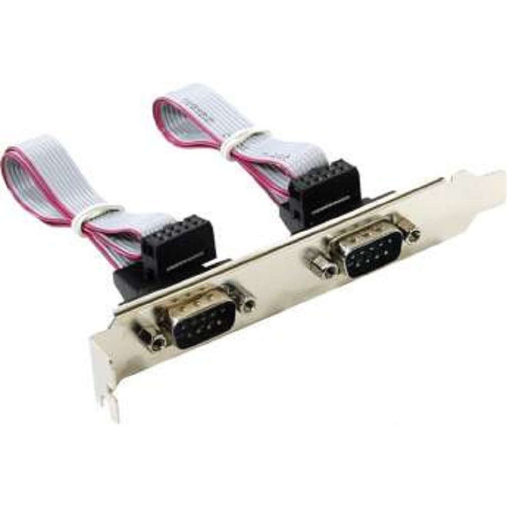 Планка портов ORIENT C088, 2×COM DB9 Male, RS-232, OEM