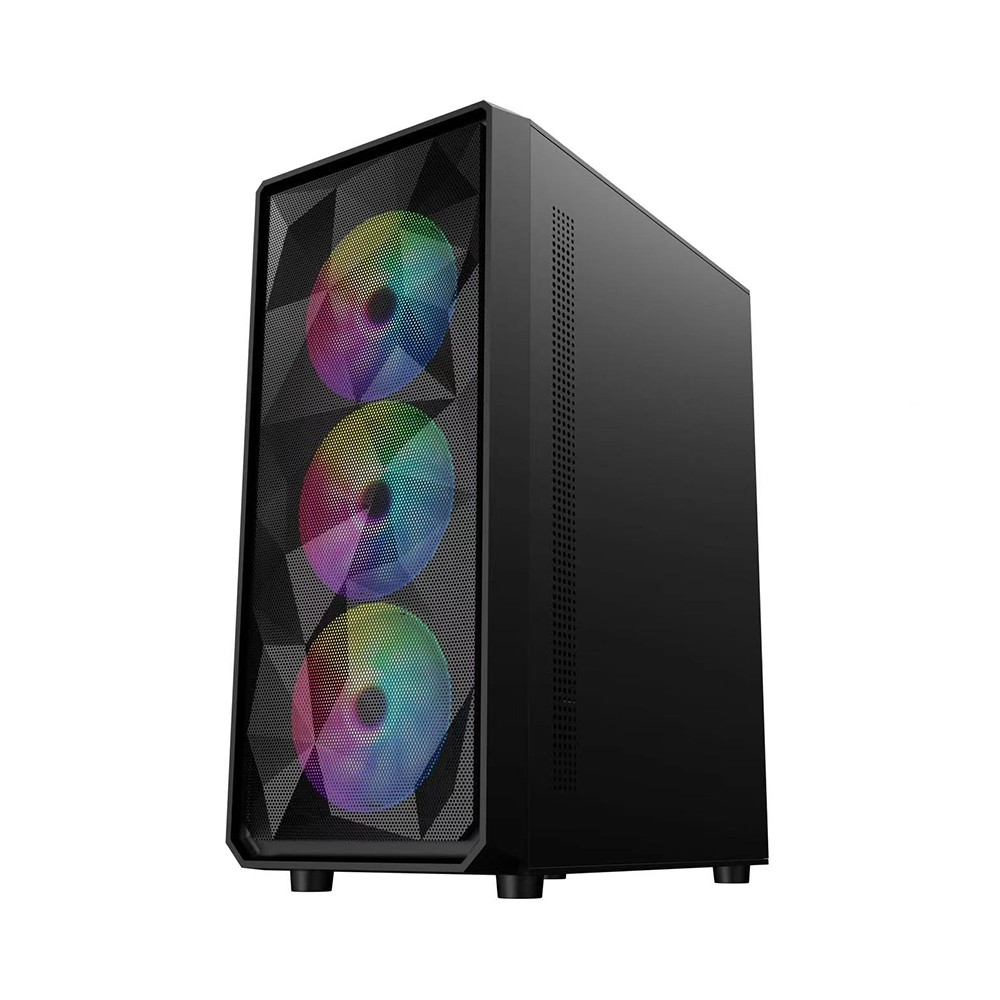 Корпус 1STPLAYER FD3, ATX, Miditower, 4×120 мм LED, без БП