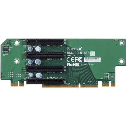 Райзер-карта SuperMicro RSC-R2UW-4E8, 4× PCIe 3.0 x8, 2U, WIO