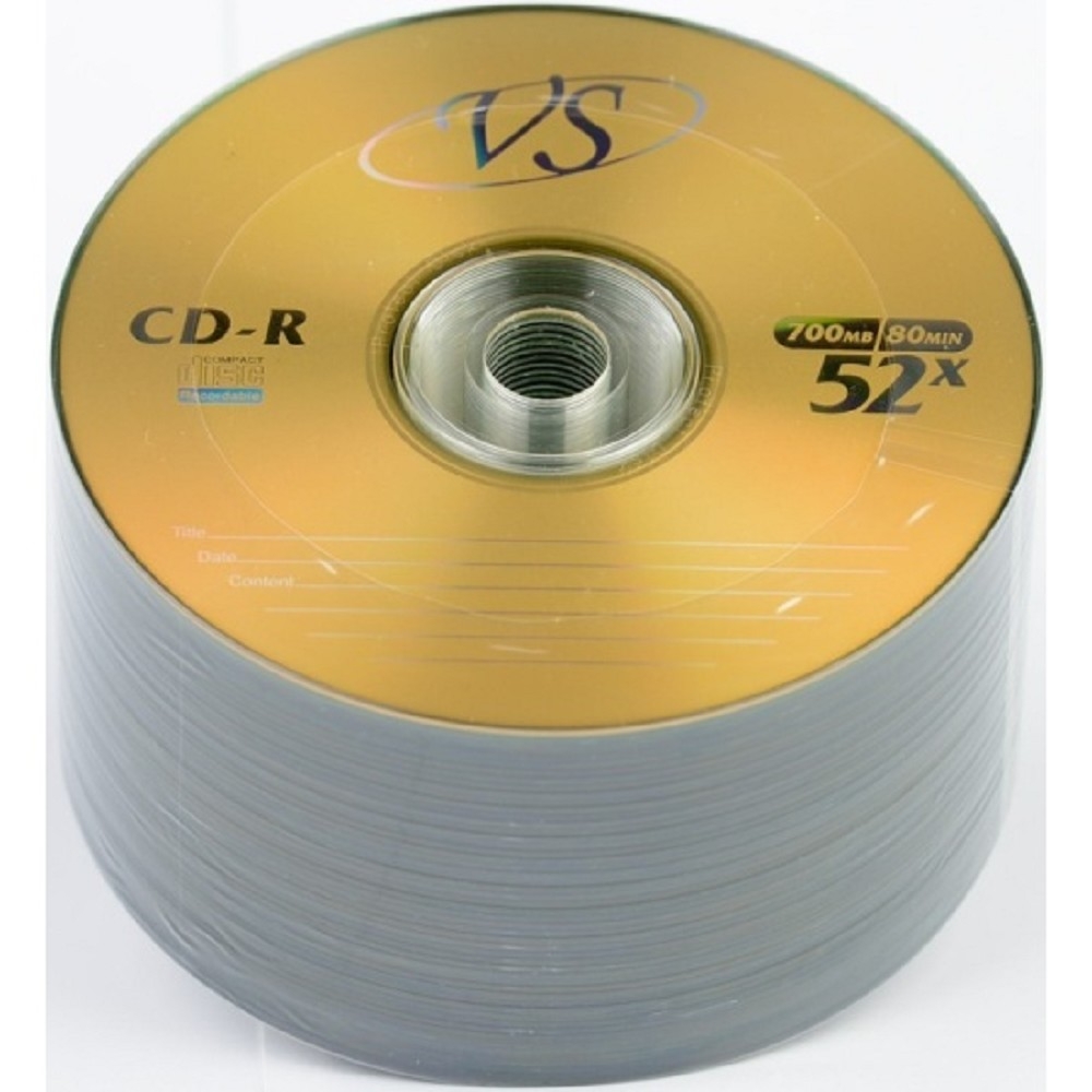 Диск CD-R VS VSCDRB5003, 700 МБ, 52x, 120 мм, упаковка 50 шт