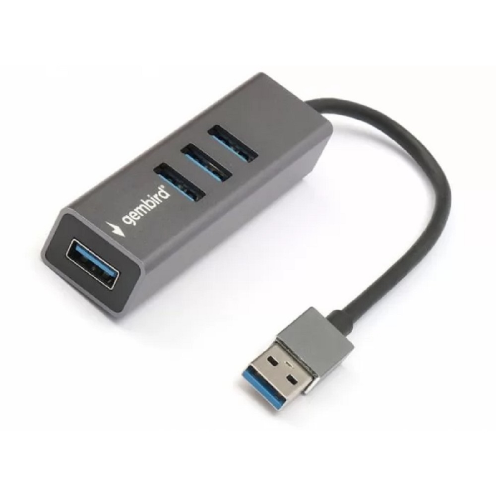 USB-хаб Gembird UHB-C454, 4×USB 3.0 Type-A, кабель 0,17 м, металл