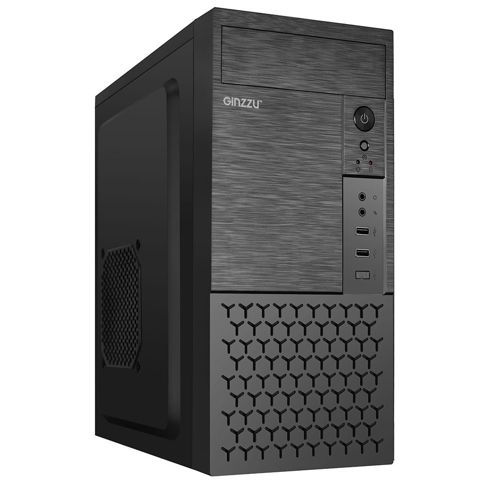 Корпус GINZZU B410, MiniTower, mATX, без БП, чёрный