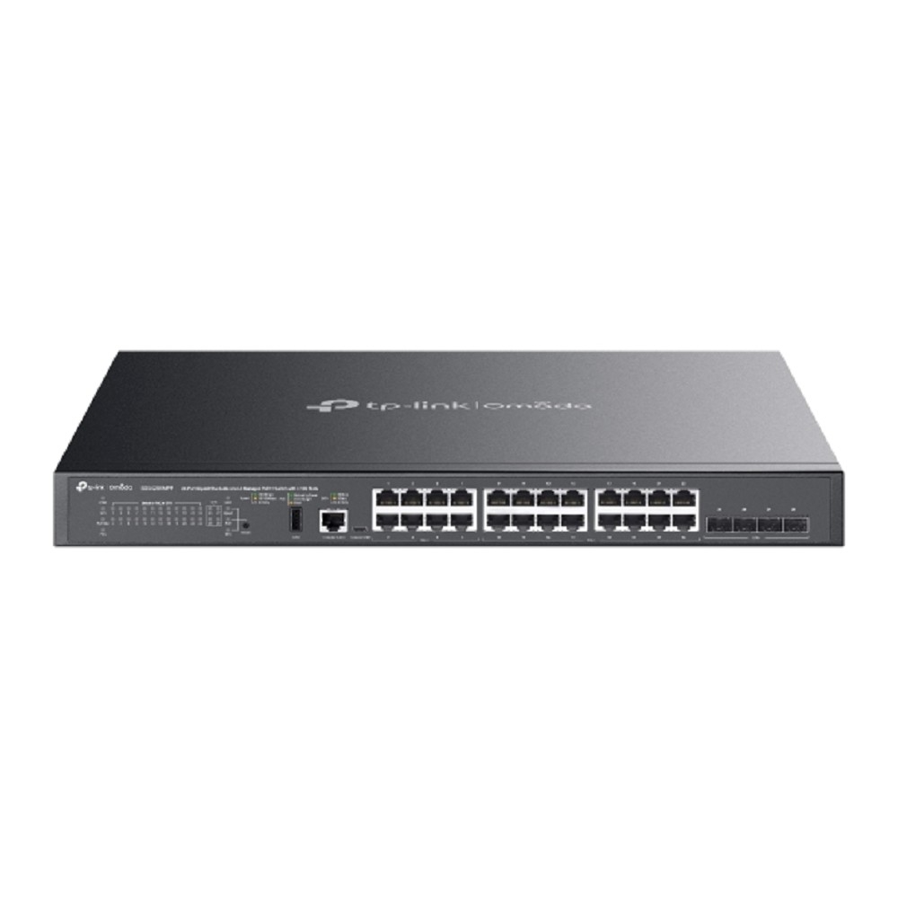 Коммутатор TP-Link SG5428XMPP, Omada, 24×1GbE PoE++, 4×10G SFP+, L3