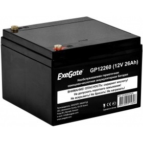Аккумулятор Exegate EX282972RUS, 12В 26Ач, под болт М5