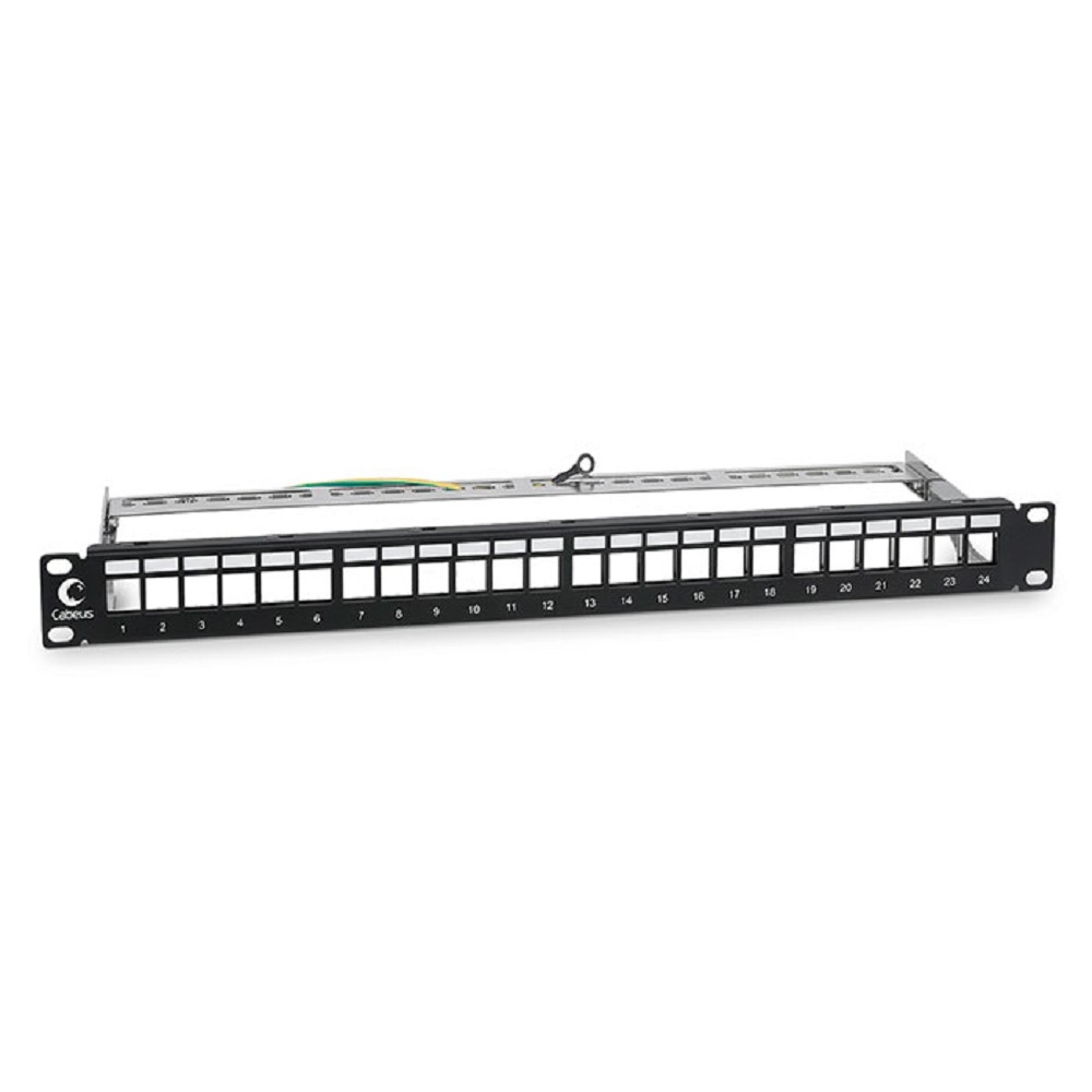 Патч-панель Cabeus PLB-24-SH, 19", 24 порта, 1U, экранированная