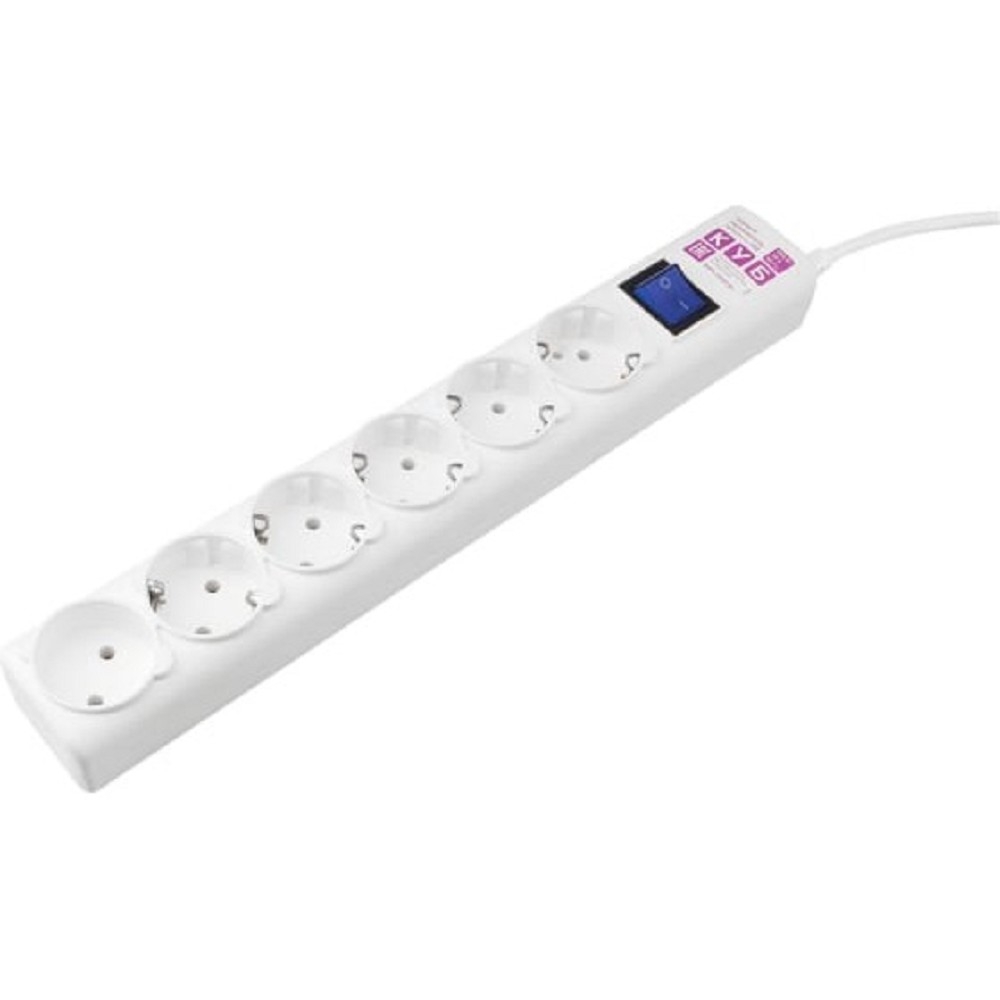 Сетевой фильтр PowerCube SPG6-А1_DP, 6 розеток, 3м, 16А, белый