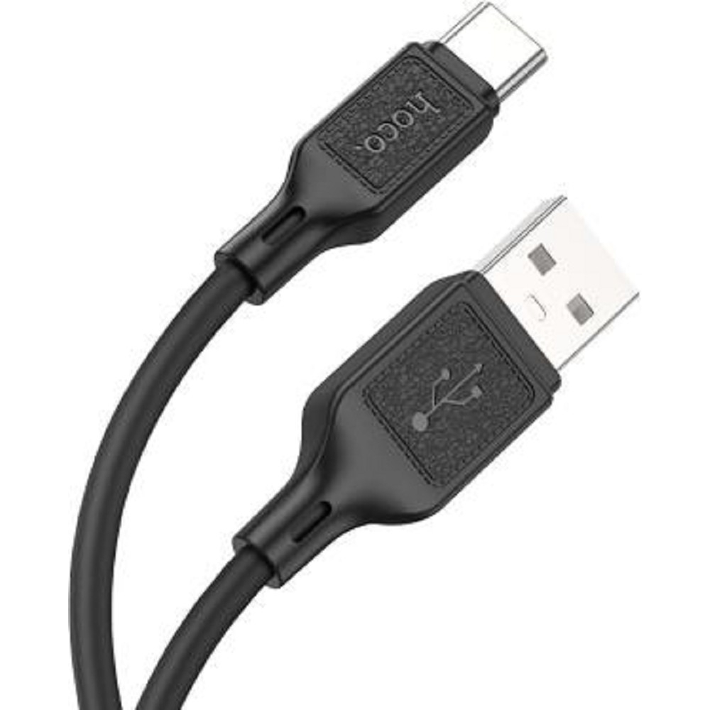 Кабель Hoco HC-88443, USB Type-C, 1м, 3А, силикон, черный