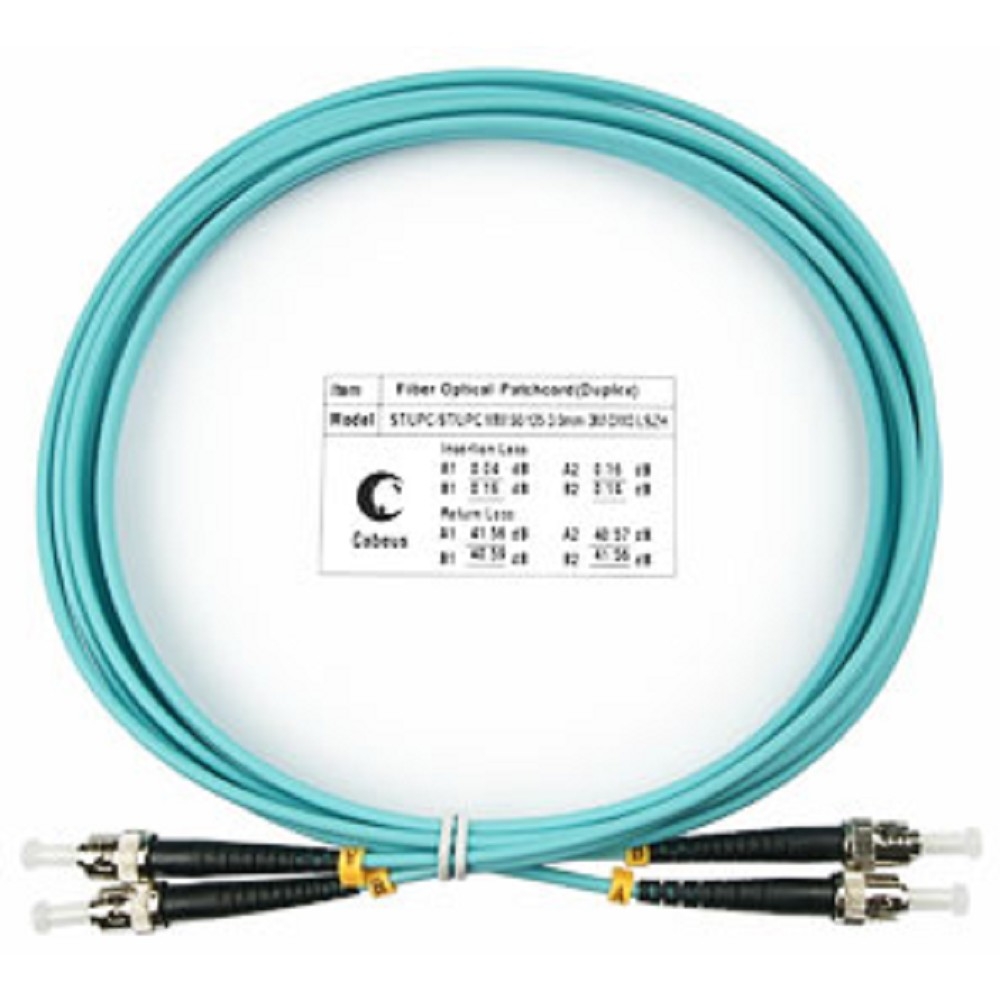 Патч-корд оптический Cabeus FOP-50-ST-ST-3m, ST/ST, OM2, 3м