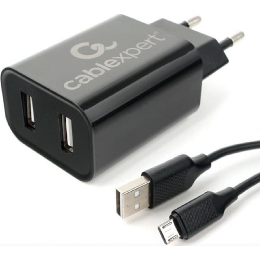 Зарядное устройство Cablexpert MP3A-PC-35, 12Вт, 2.4А, 2×USB