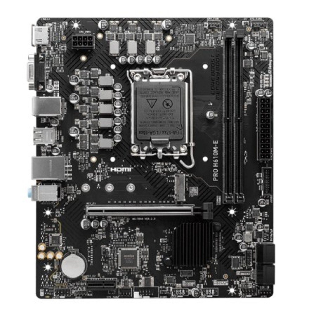 Материнская плата MicroStar PRO H610M-E, LGA1700, Intel H610, mATX
