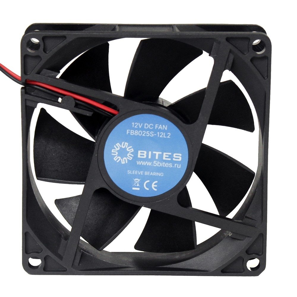 Вентилятор 5bites FB8025S-12L2, 80×80мм, 2000об/мин, 23дБ, 2-pin