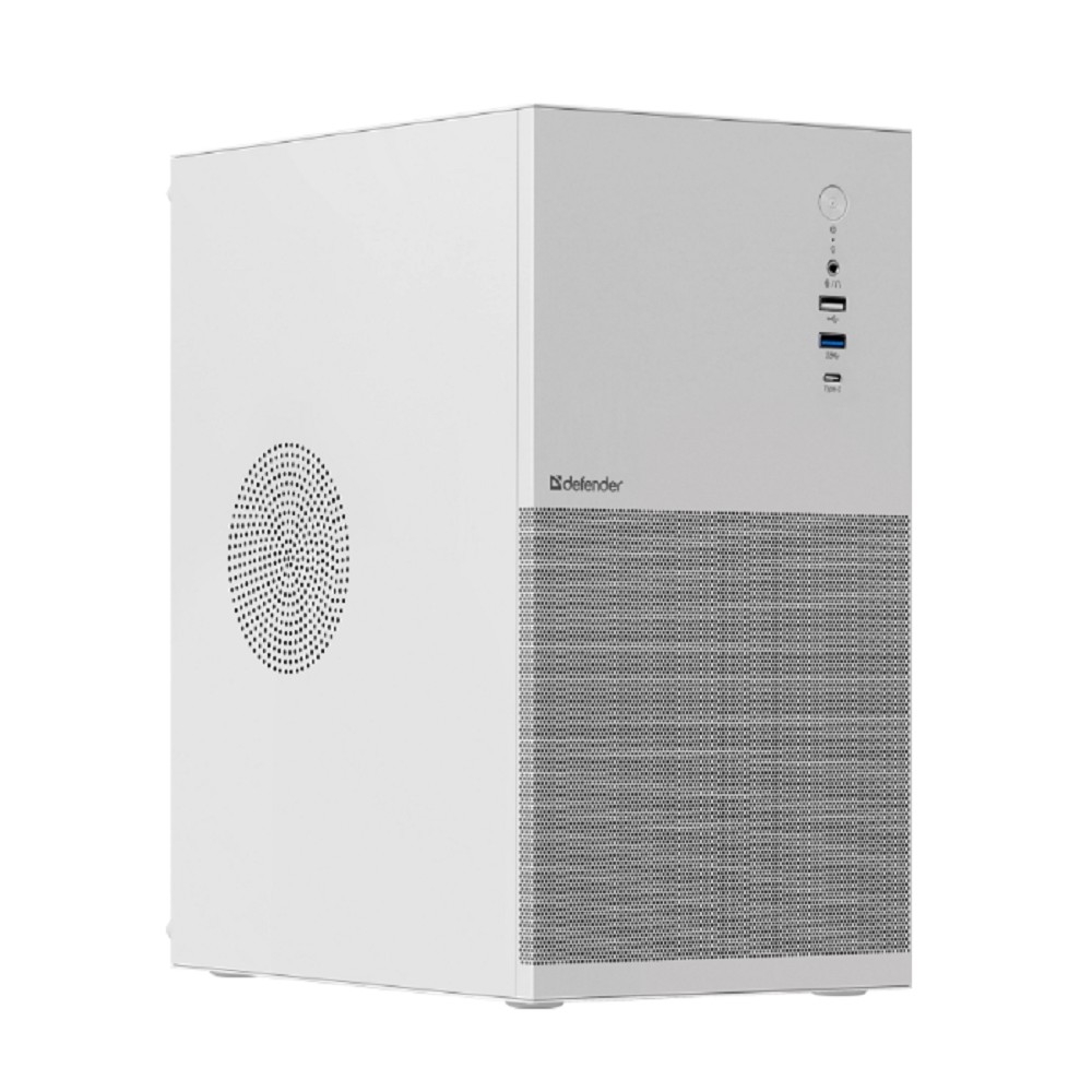 Корпус DEFENDER Apex Metal, Mini-Tower, Micro-ATX/Mini-ITX, без БП, белый