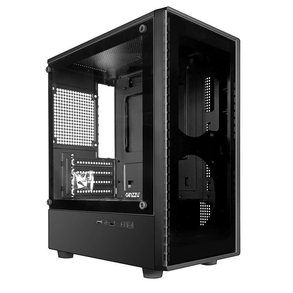 Корпус Ginzzu CL402, сталь, боковое окно, ATX БП, до 280 мм GPU