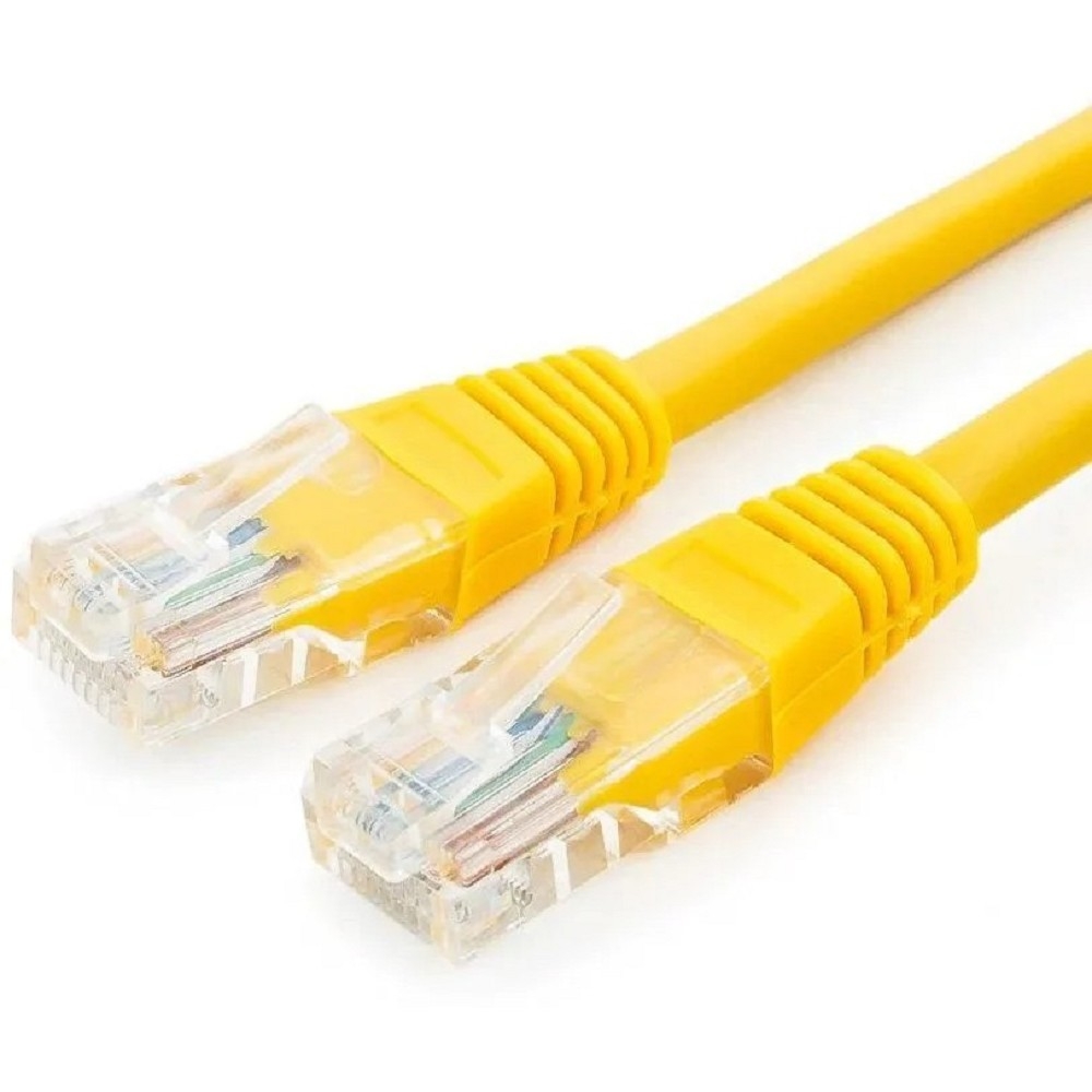 Патч-корд Cablexpert PP12-0.5M/Y UTP Cat.5e, 0,5 м, литой, жёлтый