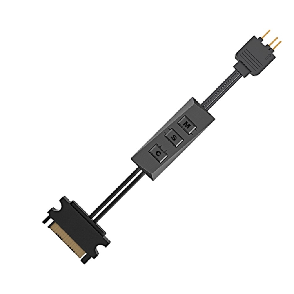 Контроллер подсветки ID-Cooling RC-ARGB, 3-pin 5V ARGB, питание SATA, кнопочное управление