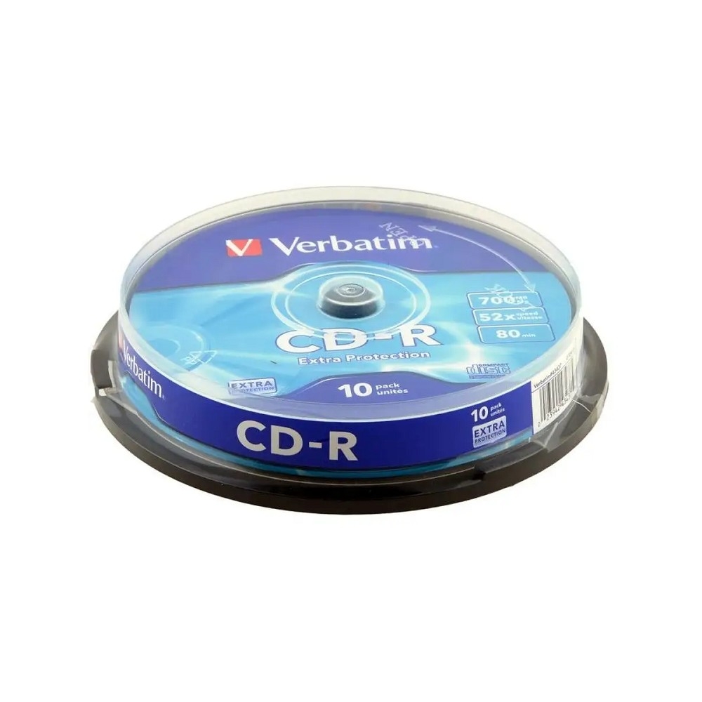 Диски CD-R Verbatim 43437, 700 МБ, 52x, 80 мин, 10 шт