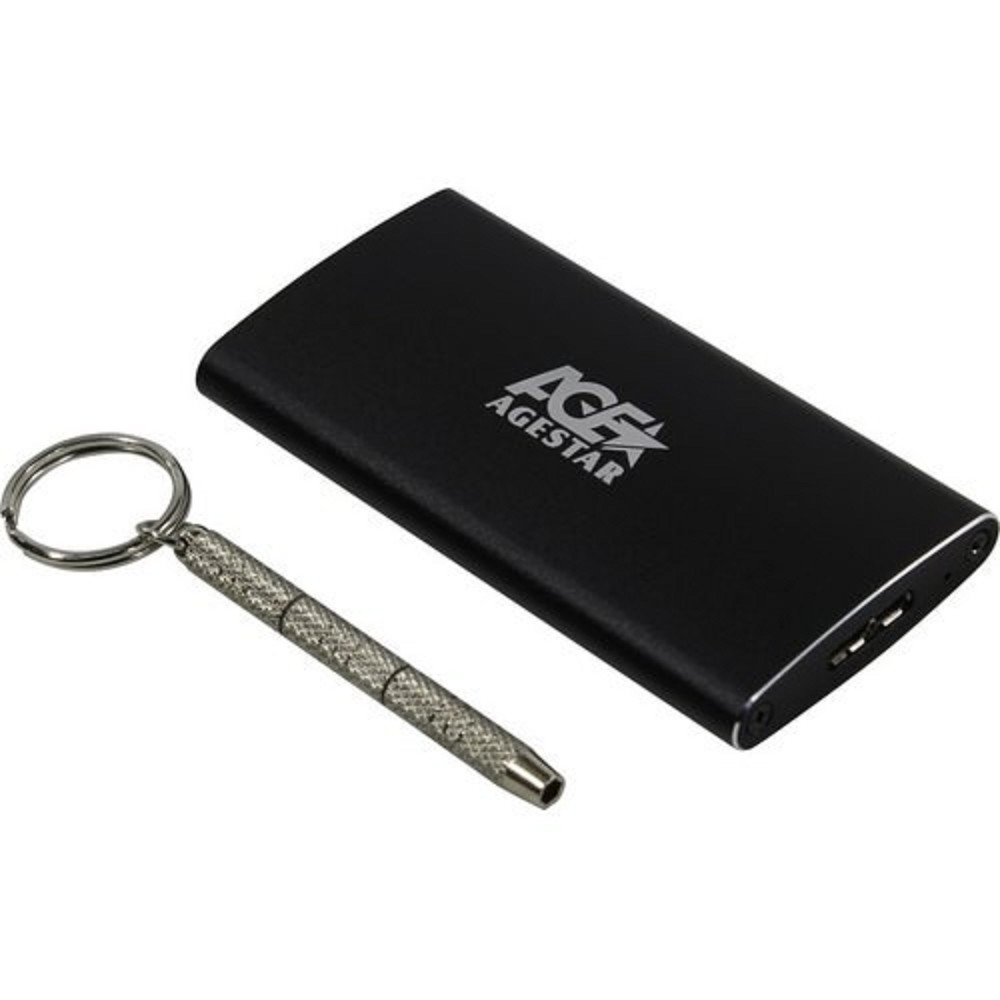 Внешний корпус AgeStar 3UBMS2 (BLACK) для mSATA, USB 3.0, алюминий