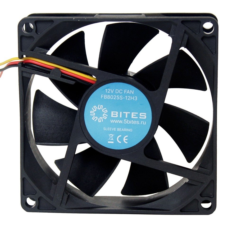 Вентилятор 5bites FB8025S-12H3, 80×80мм, 3000об/мин, 30дБ, 3-pin