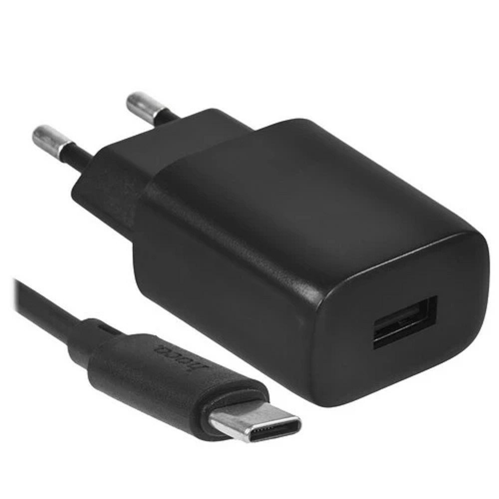 Сетевое зарядное устройство HOCO C134A, 1×USB-A, 10.5 Вт, кабель Type-C 1 м