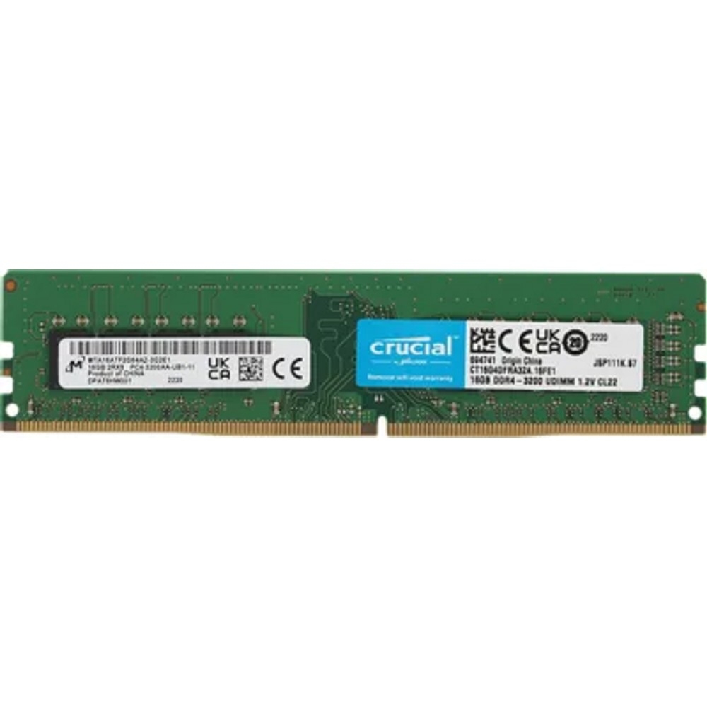 Оперативная память Crucial CT16G4DFRA32A, 16GB, DDR4, 3200MHz, UDIMM