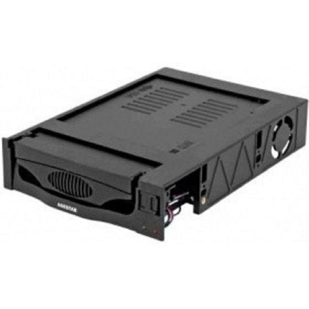 Сменный бокс AgeStar SR3P-SW-2F, для HDD 3.5" SATA, пластик, чёрный