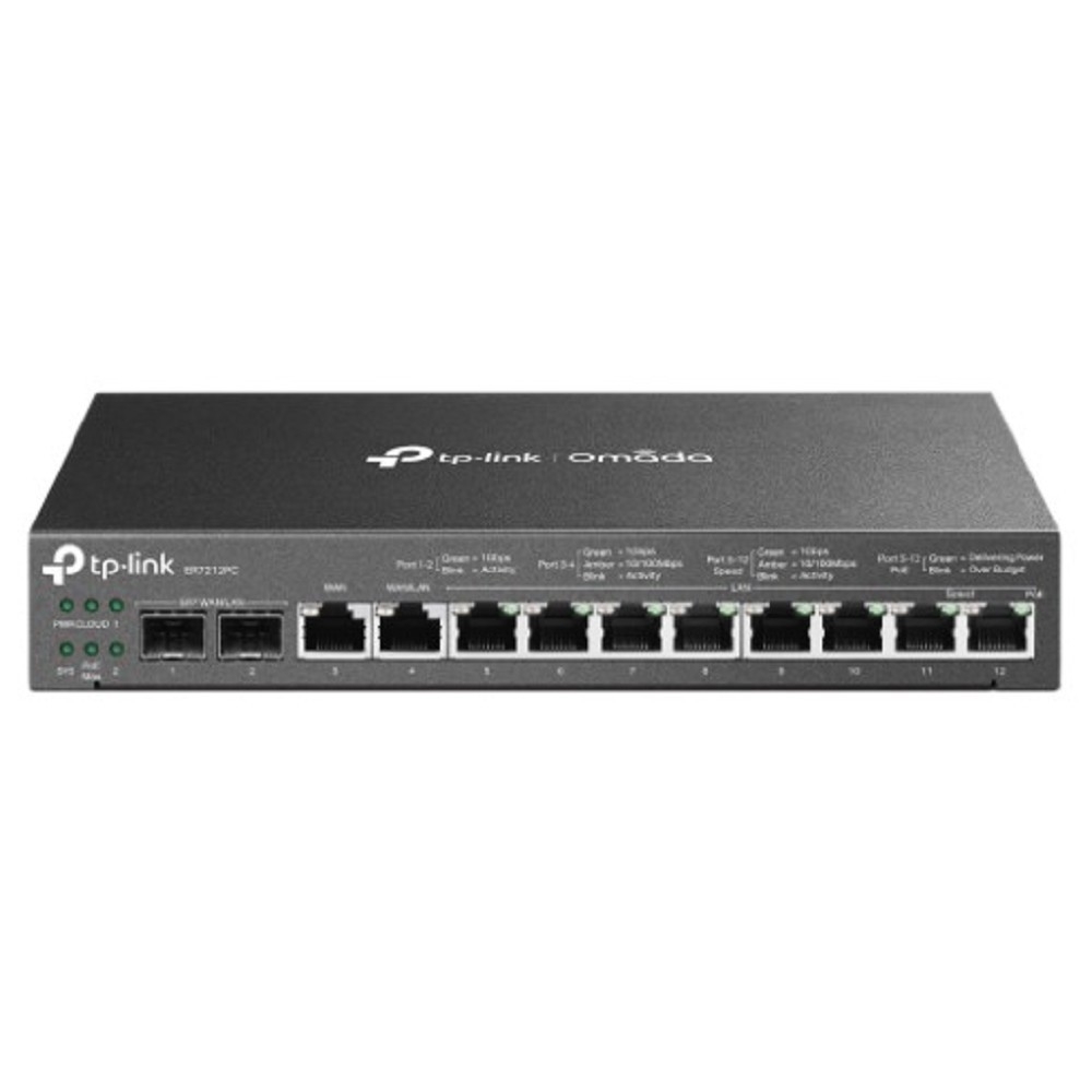 Маршрутизатор TP-Link ER7212PC, VPN, 2×SFP WAN/LAN, 8×GbE LAN, Omada