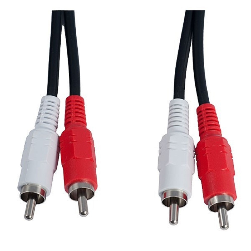 Аудиокабель Perfeo R3003, 2×RCA (male) — 2×RCA (male), 2 м, черный