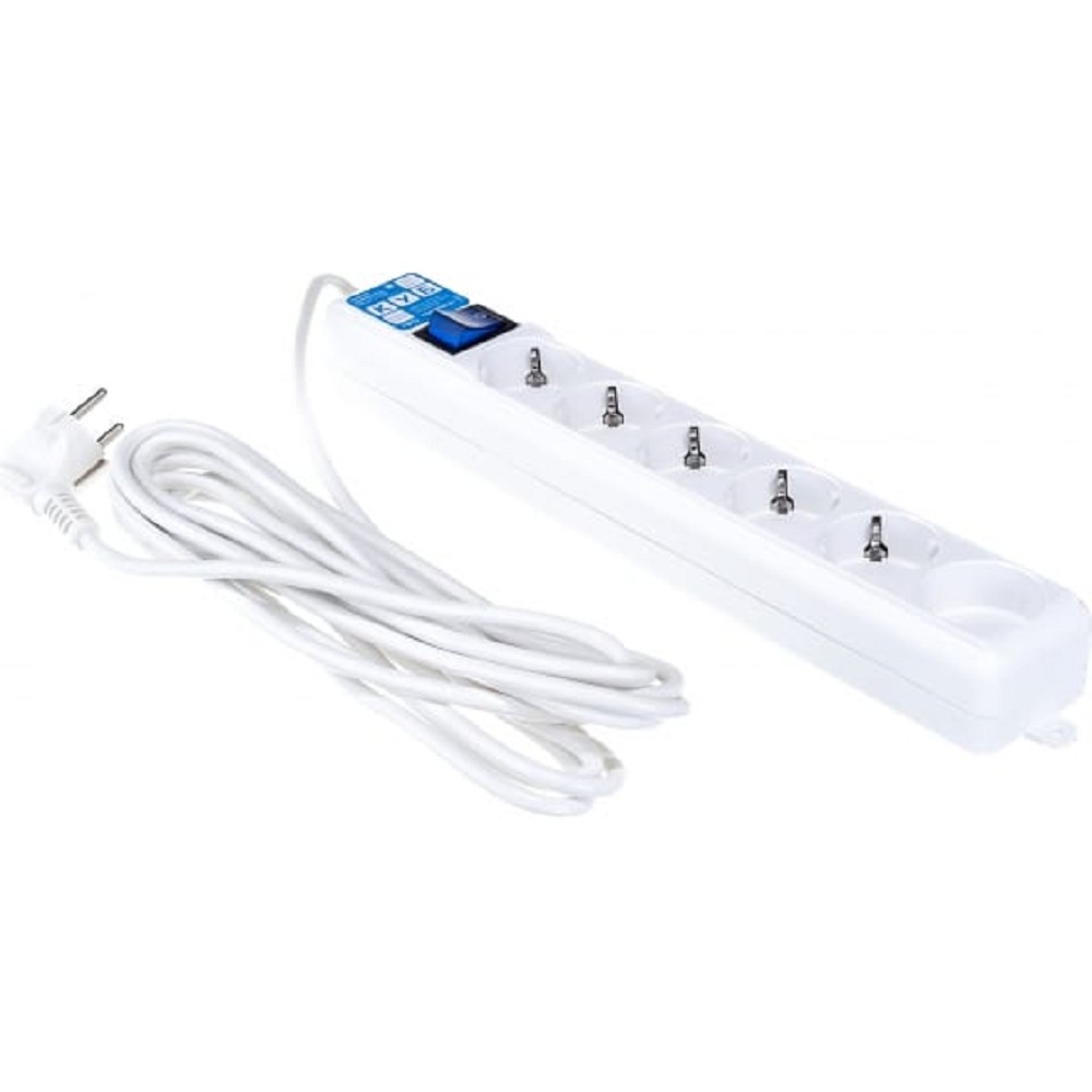 Сетевой фильтр POWERCUBE SPL(5+1)-16B-P-5М, 6 розеток, 16 А, 5 м