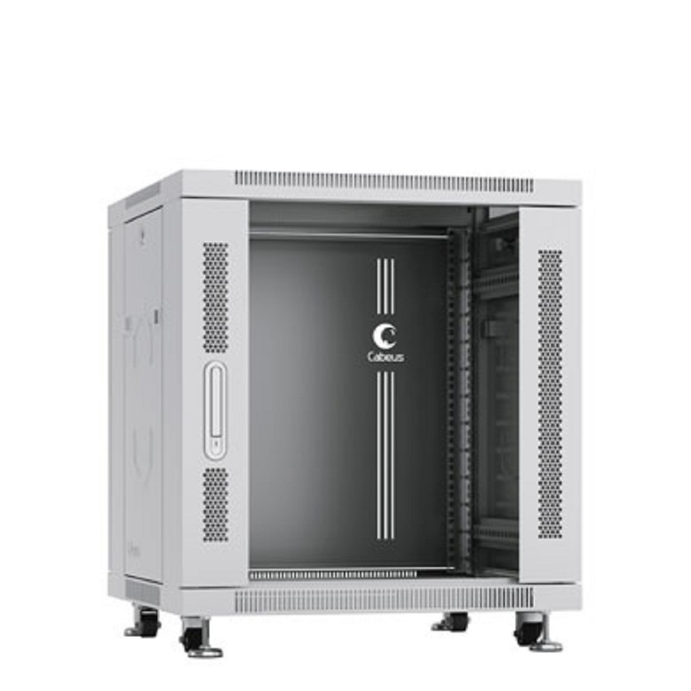 Шкаф телекоммуникационный Cabeus SH-05C-12U60/80, 19", 12U, 600×800мм, стекл. дверь, серый