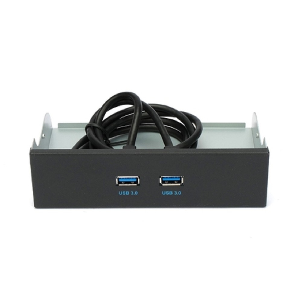 Планка Gembird FP5.25-USB3-2A, 2 порта USB 3.0, отсек 5.25", подключение 19 pin