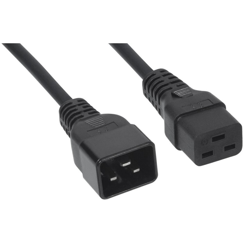 Кабель питания Cabeus PC-IEC19-IEC20-3M, IEC C19–C20, 3×1,5 мм², 16 А, 3 м